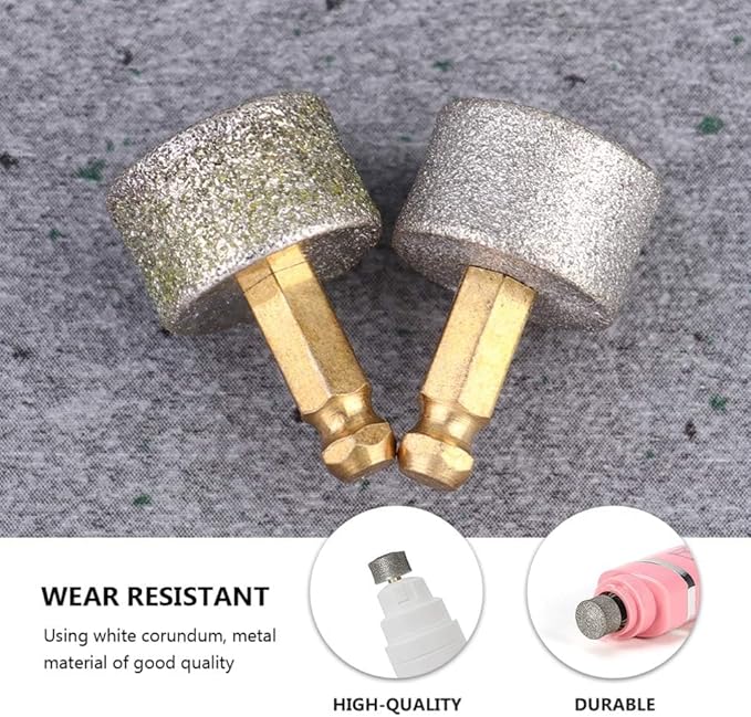 Bonve Pet Nail Grinder Wheels for Dogs 2PCS - Diamond Tips for Small Large Dogs & Cats（1 * Coarse Grinding Wheels & 1* Fine Grinding Wheel）