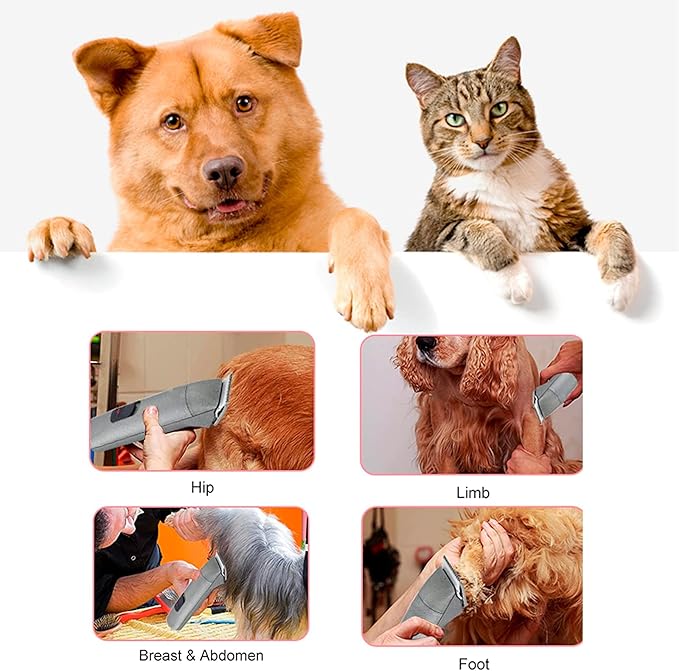 5F/4F/30/10 Detachable Pet Dog Grooming Clipper Carbon Steel Sharp,Compatible with Andis,Oster A5,Wahl KM Series Clippers,Cut Lengt 3/8"(9.5mm) 1/8"(3.2mm) 1/16"(1.5mm) 1/50" (0.5mm) 4 Pack