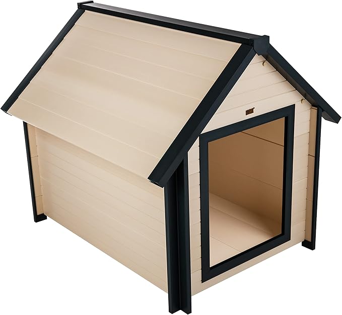 New Age Pet ECOFLEX Bunk Style Dog House, X-Large, Weatherproof and Easy to Clean, Elevated Floor for Ventilation, Quick Assembly, for Pets Up to 150lbs