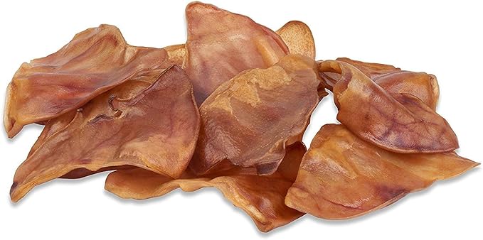Healthy Pig Ear Chews for Dogs – Brazilian Made High Protein Pig’s Ears Pet Treats – Thick Cut, Oven Baked & Slow Cooked Delicious Dog Chew Snacks – No Preservatives, No Additives – 20 Ears