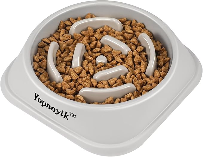 Slow Feeder Dog Bowls for Healthy Eating, Non-Slip and Anti-Choking Design, Reduces Bloating & Overeating for Small & Medium Dogs and Cats, Easy to Clean