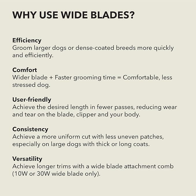 Andis 561464 ceramicEDGE #5FW Cover Wide Blade, Small Animal and Pet Grooming, Detachable Replacement Blade, Long Lasting, Stainless Steel