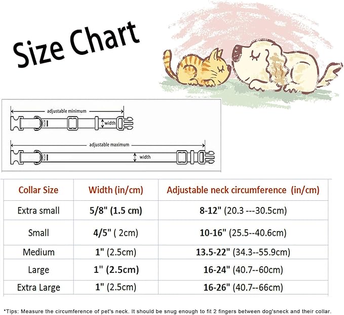 Valentine's Day Dog Collar - Cute Pink Valentines Dog Collar Girl Boy Durable Adjustable Spade Heart Pattern Charm Dog Collars for Small Medium Large Dogs L