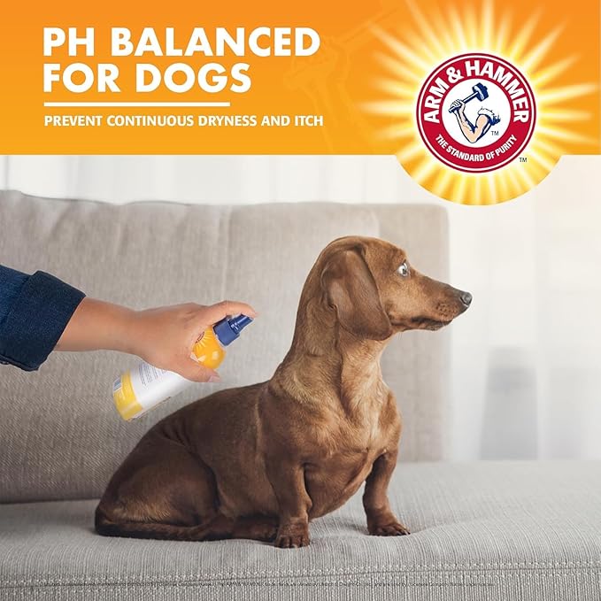 Arm & Hammer for Pets Itch Relief Spray for Dogs with Arm & Hammer Baking Soda, Chamomile and Peppermint Scent | Dog Itch Spray, Free of Sodium Lauryl Sulfate & Parabens, 8 Fl Oz - 2 Pack