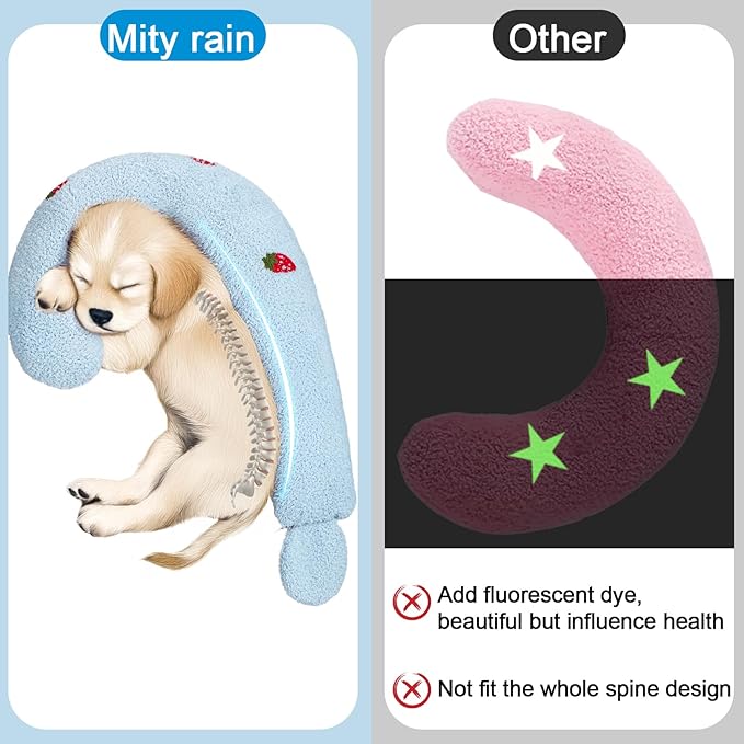 Mity rain Dog Pillow, Question Mark Dog Calming Pillow for Spin, Ultra Soft High Density Dog Neck Pillow for Joint Relief Sleeping Improve, Pet Calming Pillow Toy for Small/Medium/Large Dogs (Small)