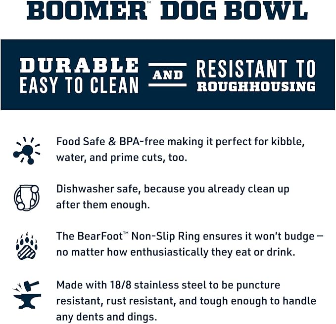 YETI Boomer 8, Stainless Steel, Non-Slip Dog Bowl, Holds 64 Ounces