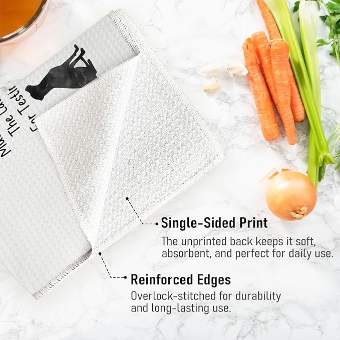 Funny Black Lab Kitchen Towels, Black Labrador Retriever Gifts Dish Towels for Kitchen Drying, Gifts for Labrador Dog Lovers Decorative Hand Towels, 16x24 Inch