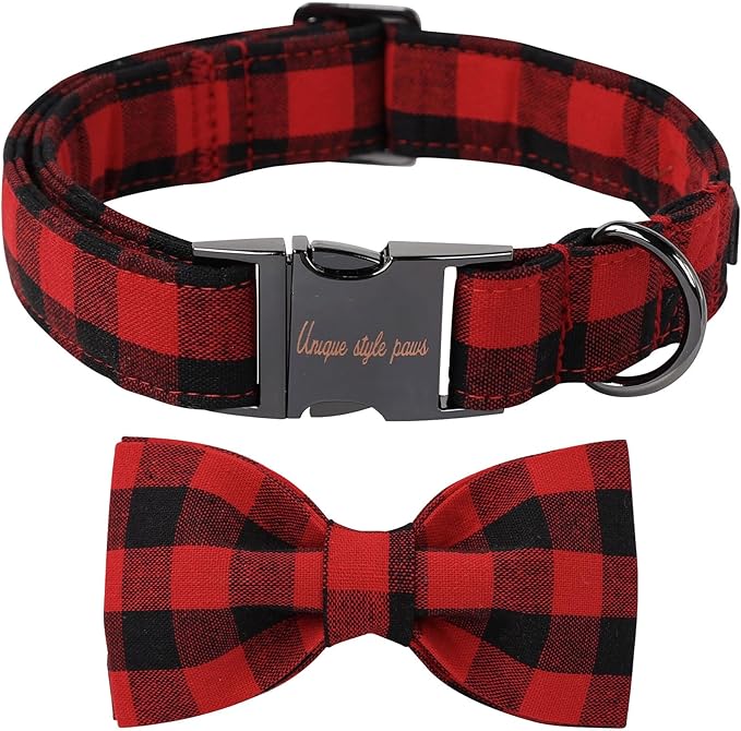 Unique Style Paws Pet Soft &Comfy Bowtie Dog Collar and Cat Collar Pet Gift for Dogs and Cats 6 Size and 7 Patterns