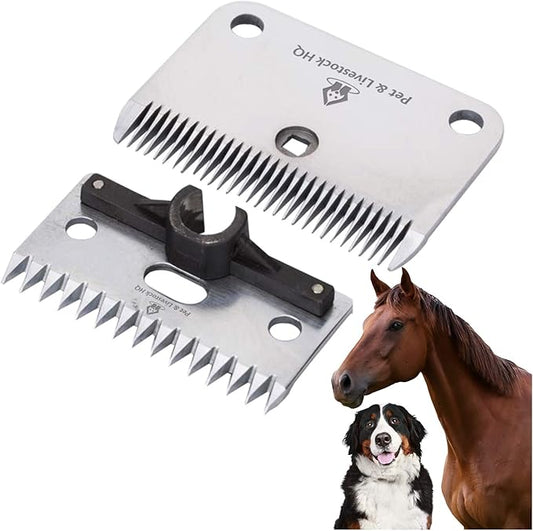 Pet & Livestock HQ Replacement Dog Clipper Blades 380W Electric Shaver, Trimmers and Oster Precision Horse Grooming Shears - Thick Matted Hair & Coats - Detachable, Honed, Professional Fur Shaving