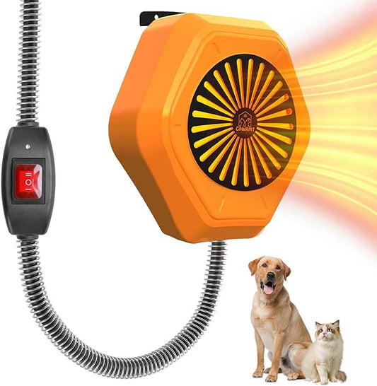 Neighborhood Dog House Heater 50W, Three Gears Adjustable Temperature, Wall Mount, Anti Chew Cord, Waterproof Control, Overheat Protection, Suit Most Dog House Cat Cage Chicken Coop