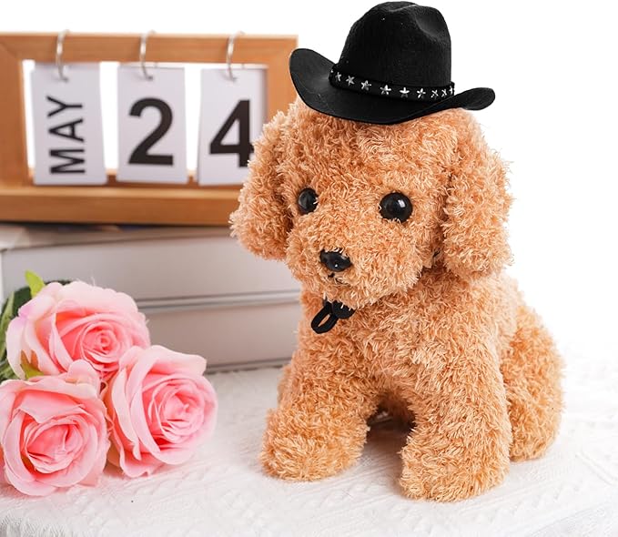 choyaxo Pet Cowboy Costume Cosplay Cap Halloween Costumes for Dogs Cat Pet Party Decoration Mini Cowboy Hat (Black, Small)