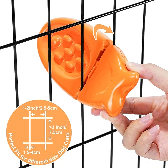 Dog Training Toy for Crate Training Peanut Butter Slow Feeder Treat Dispenser Training aid to Reduce Anxiety (Warm Fish)