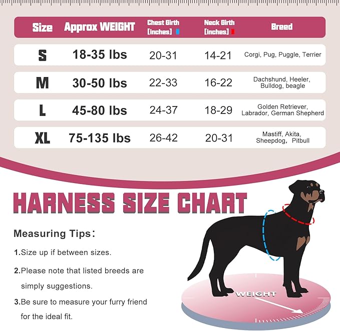 Auroth Tactical Dog Harness for Small Medium Large Dogs No Pull Adjustable Pet Harness Reflective K9 Working Training Easy Control Pet Vest Military Service Dog Harnesses Small, Pink Camo