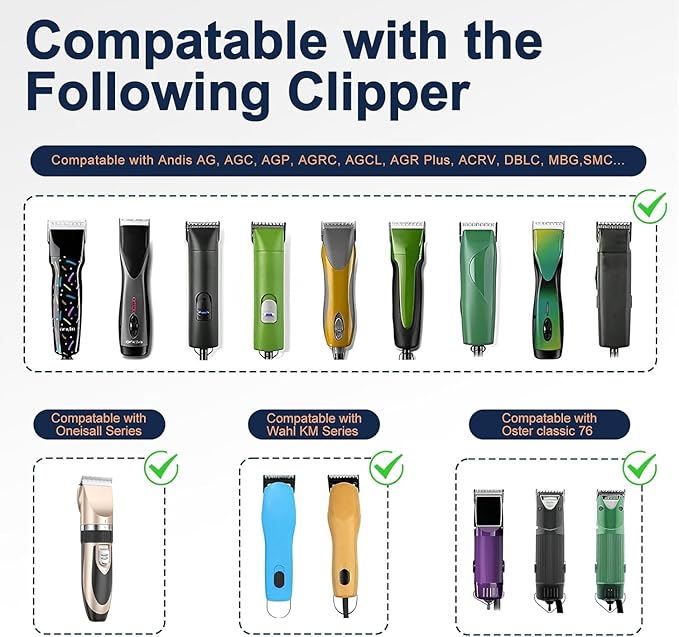 Clipper Blades Pet Grooming Clipper Replacement Blades Detachable Blade Compatible with andis/wahl/Oster Dog Clippers (10#&7FC)