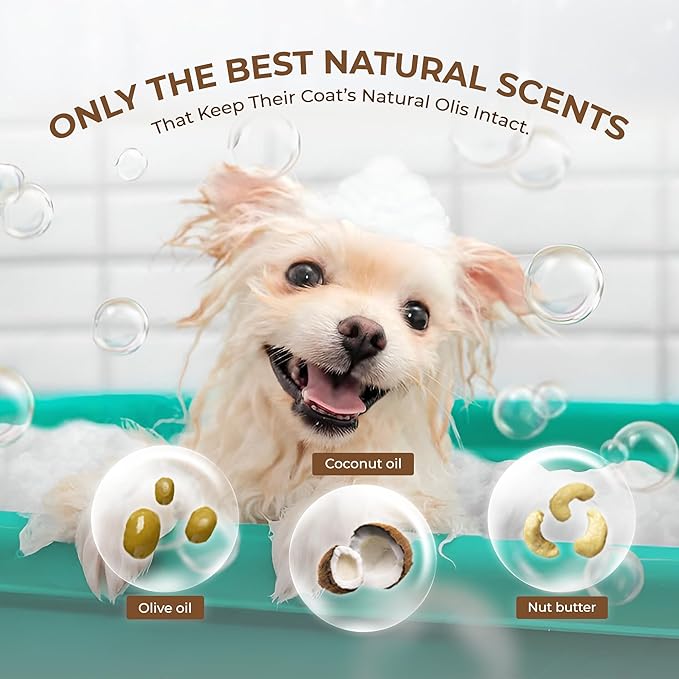 Natural Anti-Shedding & Coat-Softening Pet Shampoo, Gentle Anti Shedding Shampoo for Dogs & Cats, Reduces Shedding, Softens Fur - 8.45 Fl Oz Dog Shampoo for Shedding - Deshedding Dog Shampoo