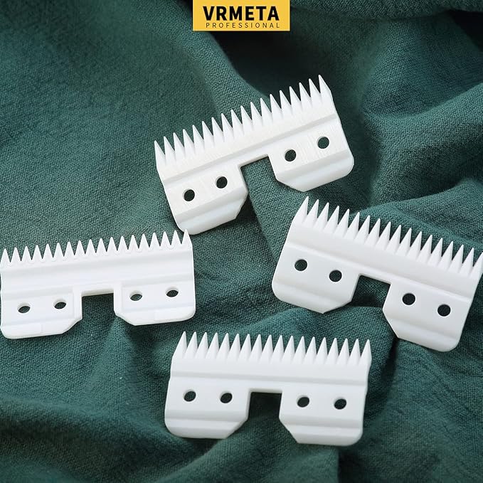 4 Pcs Fast Feed Ceramic Blades Fit Oster Fast Feed Clipper Oster A5 Fast Feed Ceramic Cutters Blade Fast Feed Replacement Blade Fit Wahl KM Series