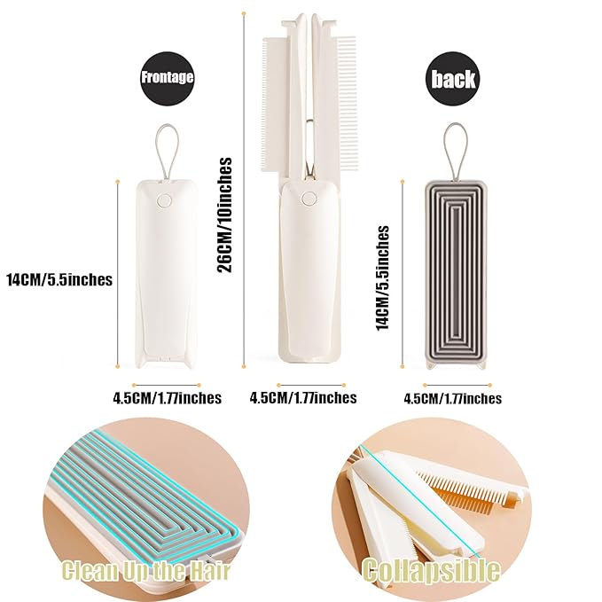 Collapsible Pet Hair Comb,3 In 1 Multifunctional Pet Grooming Brush Pet Hair Comb,Professional Grooming Tool For Long And Short Haired Dog,Cat And Other Pets,1Pieces.