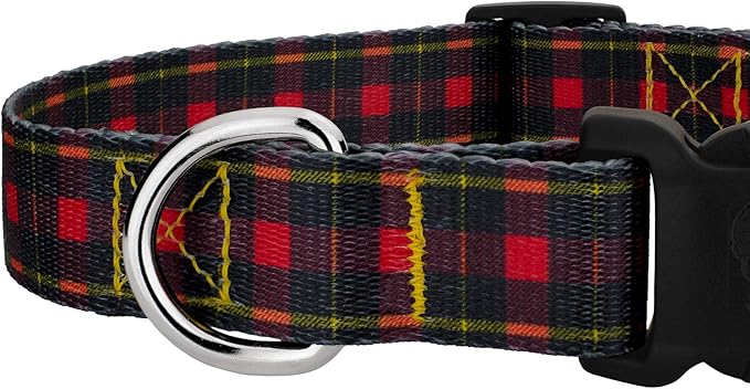 Country Brook Petz - Deluxe Buffalo Plaid Dog Collar - Made in The U.S.A. - Plaid and Argyle Collection Featuring Charming Designs (1/2 Inch, 2XS)