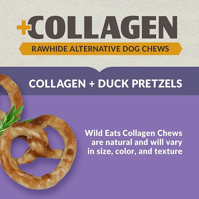 Collagen Chews for Dogs Pretzels (3 Pack, Real Duck) - Highly Digestable and Long Lasting Dog Chew or Treat for All Dog Breeds