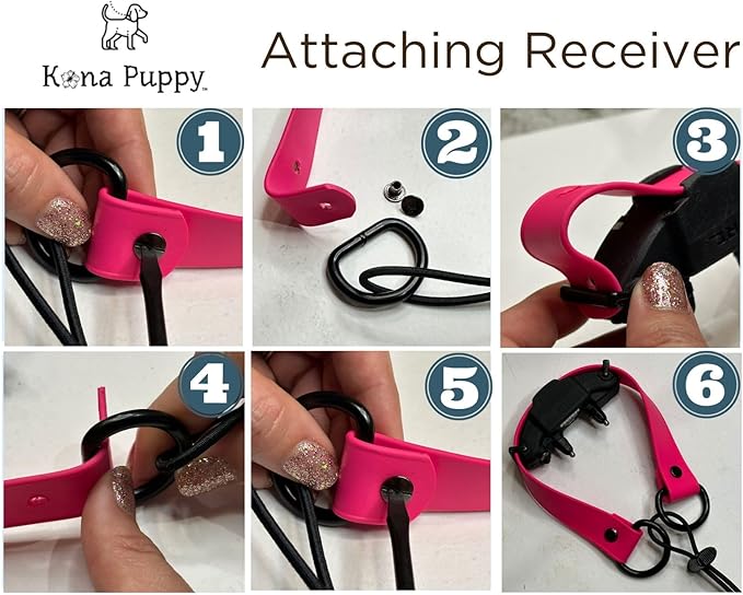 Waterproof E-Collar Replacement Strap Dog Collar for Invisible Fence/ecollar - Easy On Bungee (3/4" Wide, Light Purple)