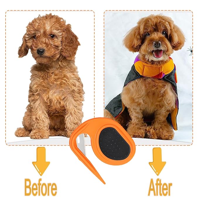 4Pcs Pet Knotting Comb, Multifunctional Dog Comb for Dog,Knotting Comb for Cat,Cat Massage Hair Removal Comb,Grooming Comb for Cat Remove Tangled and Loose Hair