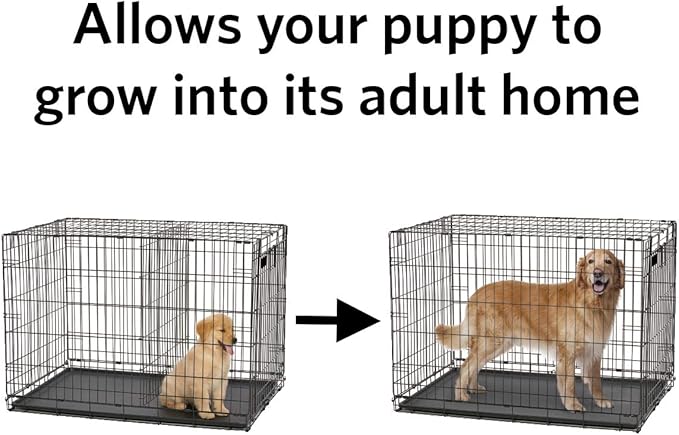 MidWest Homes for Pets Dog Crate Divider Panel for 48-inch Dog Crate; Fits Crate Models 1648, 1648DD, 1648U, 1648DDU, 748UP & Measures 17.60L x 18.27W x .60H Inches, Black