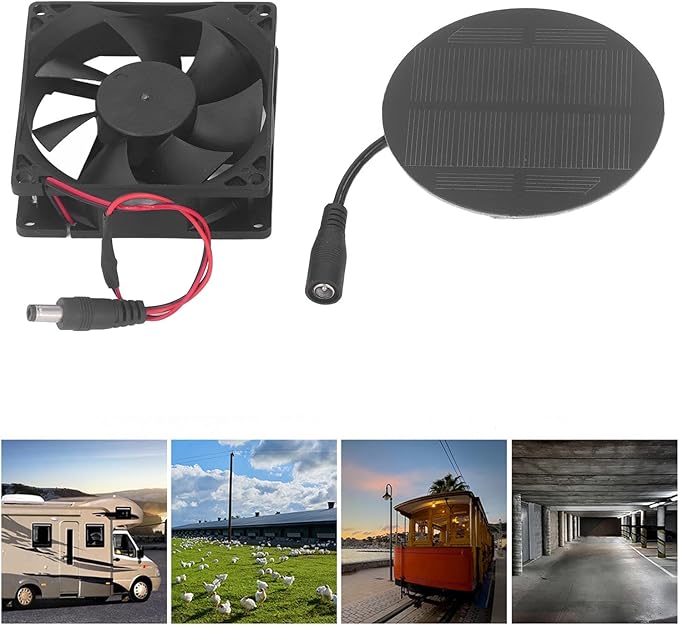 Marhynchus Big Dog House Dog House Solar Ventilation Fan, Dog Houses For Large Dogs Strong and Stable, Easy to Install, Monocrystalline Silicon Pet Cat Dog House Solar Fan