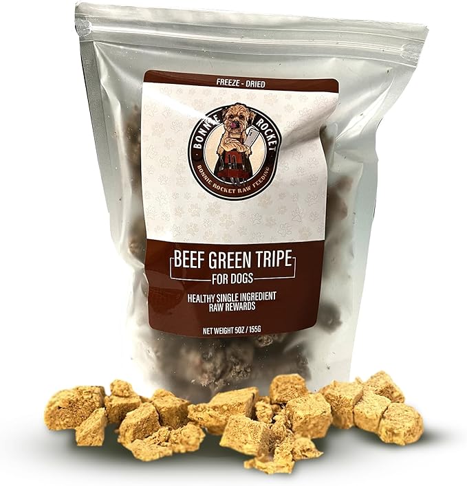 Freeze Dried Beef Tripe Dog Treats – Raw, Single Ingredient, Grain Free, Natural & Organic Treats for Dogs & Cats