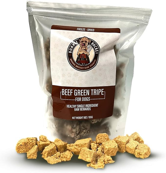 Freeze Dried Beef Tripe Dog Treats – Raw, Single Ingredient, Grain Free, Natural & Organic Treats for Dogs & Cats