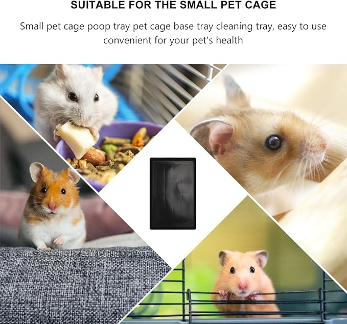 Garneck Replacement Dog Crate Tray Pan - Durable Black Plastic Tray for 43 x 32.5cm Dog Crates - Ideal for Dogs Cats and Small Pets Like Rabbits and Ferrets and Easy to Clean