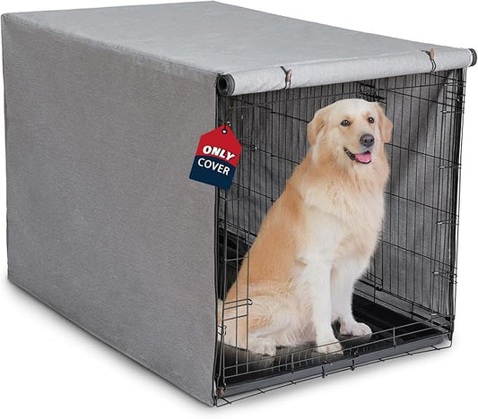Dog Crate Cover, 600D Oxford Waterproof Kennel Cover Fits for 36 Inches Wire Crate Dog Cage, Grey