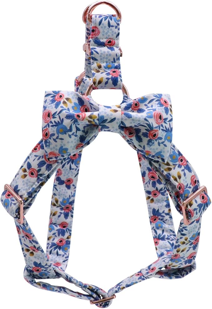 Unique style paws Dog Harness Adjustable Harnesses Durable Hardware with Comfortable Bowtie for Small Medium Large Dogs