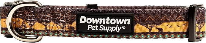 Downtown Pet Supply - Best, Cute & Fancy Dog Collar - Lightweight Adjustable Dog Collar with Quick Buckle & D-Ring - Hand Wash Safe - Sahara - M - Medium Dog Collar