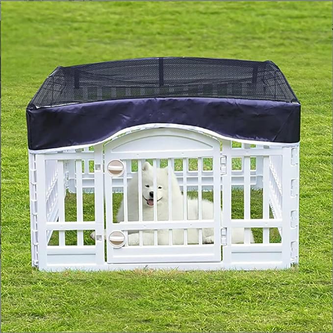 Dog Playpen Pet Playpen Mesh Fabric Top Cover- Sun Protection，Pet Cover for Dog Playpen for Indoor/Outdoor Use, 36" *36”