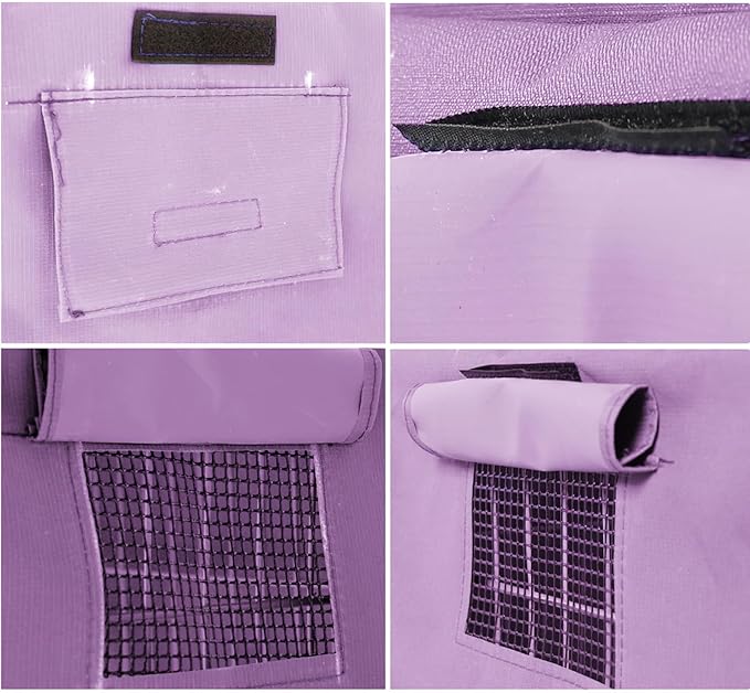 Dog Crate Cover Waterpoof Purple Pet Kennel Covers for Puppy Cat Indoor Outdoor Fit for 1 Door Wire Crate, 43.31x28.74x37.40 Inch