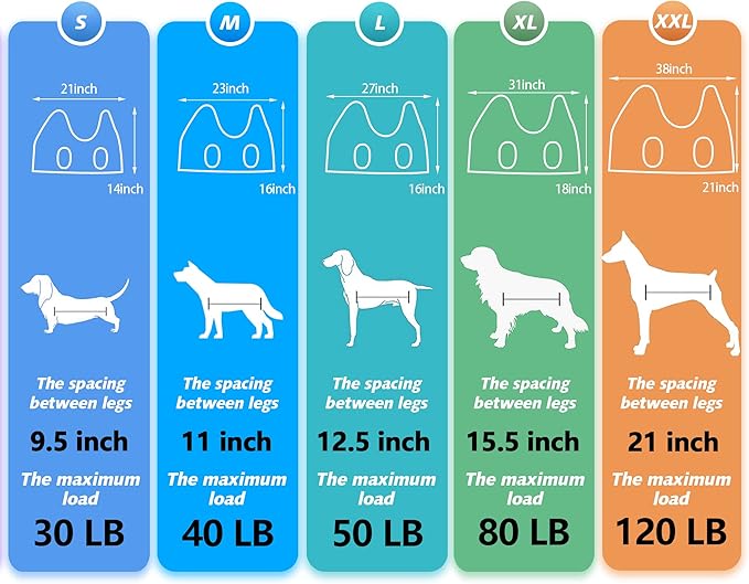 Pet Dog Grooming Hammock Harness for Nail Trimming (M 40lb), Dog Sling for Cutting Nail, Dog Hanging Holder Hanger for Clipping Nail with Nail Clippers, Nail File, Pet Comb