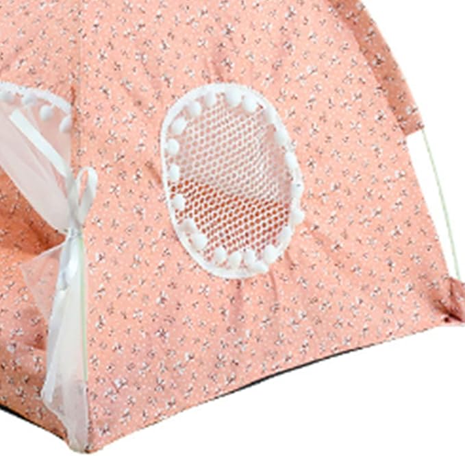 Cat House Indoor, Indoor Pet Tent, Indoor Tent House Pet Dog Cute Floral Cave Nest Bed Portable Dog Tents Detachable Cat Tent for All Seasons ()