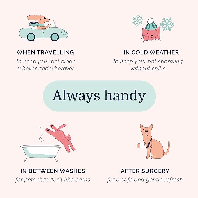 Hepper Waterless No Rinse Dry Shampoo for Dogs, Cats, and Other Pets. Dry Shampoo Foam in Only One Pump. No Rinse, No Bath, No Fuss —Just Brush. Dog/Cat Wash for The Difficult Dirty Pet