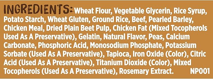 Nutrish Rachael Ray Soup Bones Minis Dog Chews with Real Beef & Barley, 16 Chews, 12.6 oz Pouch (Pack of 6)