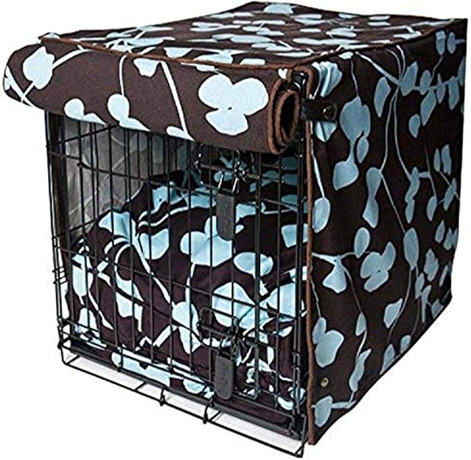 Molly Mutt Your Hand in Mine Dog Crate Cover, 100% Cotton Canvas Cover with 2 Roll-Up Panels, Ideal for Dog or Cat Crate, Durable, Washable, and Free of Harmful Chemicals, 30" x 21" x 24"