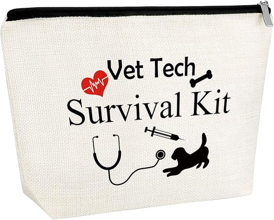 Appreciation Gift for Veterinarian Woman Vet Makeup Bag Vet Tech Gift Veterinary Technician Gift Cosmetic Bag Thank You Gift Birthday Christmas Gift for Veterinarian Medicine Graduation Gift for Her