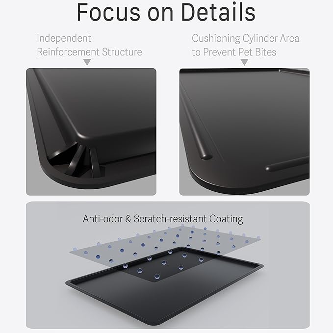 Dog Crate Tray 41" - ChewProof Replacement Pan, Easy to Clean, Easy to Assemble,Ideal for Potty Training - Perfect for Pet Crates & Kennels (1Pcs-40.9"L x 27.40"W x 1.0"H, Tray 41” fit 42” Crate)