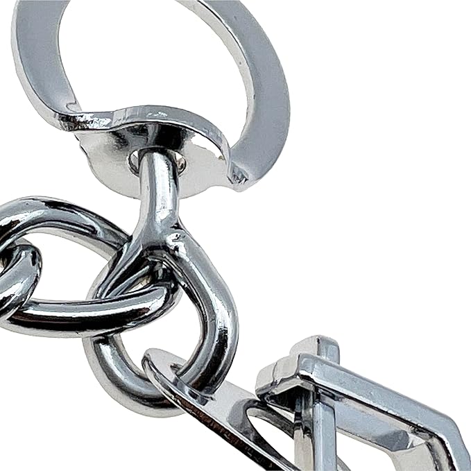 Silver Prong Pinch Dog Collar, No Pull Dog Collar Adjustable Quick Release Dog Training Collar with Quick Release Buckle for Small Medium Large Dogs (Silver, L)