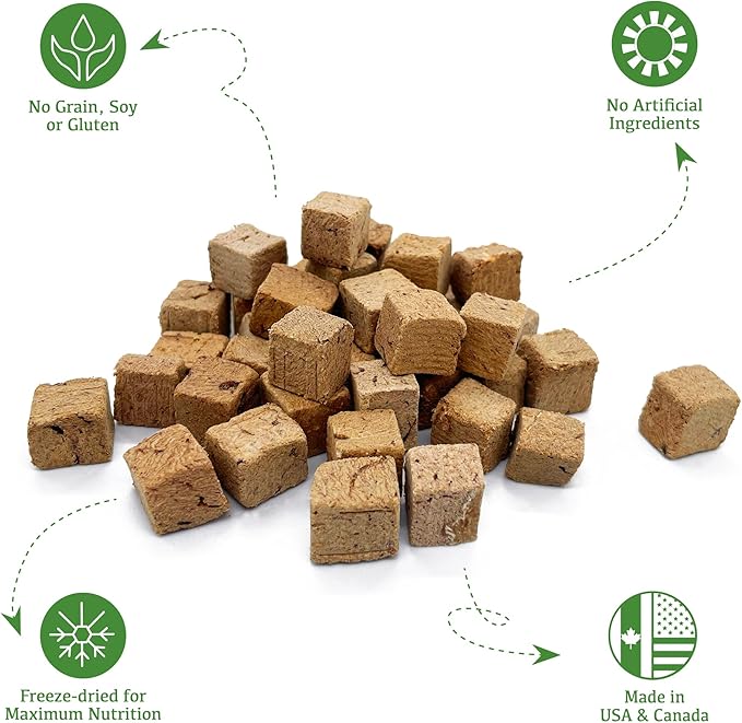 McLovin's Pet Freeze Dried Raw Beef Liver Dog Treats and Toppers, 12 oz. Canister - Single Ingredient, Grain-Free, Gluten-Free, High-Protein Treat – Healthy Dog Training Treats