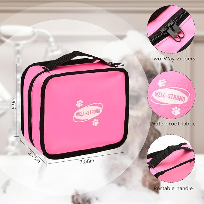 7PCS Pet Grooming Bath Brush Set Dog Shampoo Brush Dog Shower Scrubber Self Cleaning Slicker Brush for Short-haired pet Wash Towel