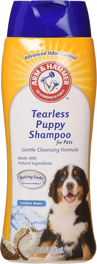 Arm & Hammer for Pets Tearless Puppy Shampoo | Tearless Dog Shampoo for Puppies Gently Cleans & Deodorizes | Fresh Coconut Water Scent That All Dogs Love, 16 oz Bottle