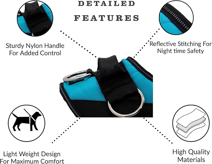 ShawnCo Essential Dog Harness, No-Pull Pet Vest with 3 Leash Clips, No Choke, Reflective, Adjustable and Padded, for Easy Walking and Training for Small, Medium and Large Dogs (USA Flag,S)