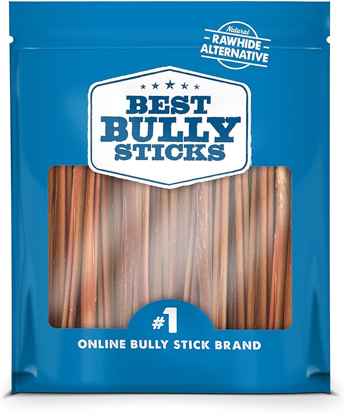 Best Bully Sticks 6 Inch All-Natural USA-Baked Bully Sticks for Dogs - 6” Easily digestible, 100% Grass-Fed Beef, Grain and Rawhide Free | 18 Pack