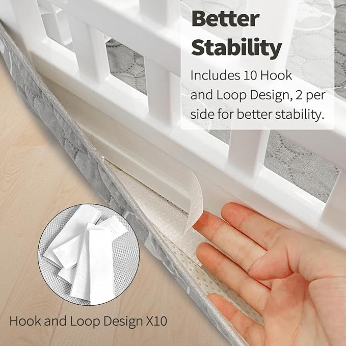 PJYuCien Dog Playpen Bottom Pad Fits for 36 Inch 4 Panels Exercise Pet Pen, Using as a Fence Stabilization and Puppy Pen Mat, Hoop and Loop Design, Grey (Playpen Not Included)