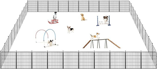 Dog Playpen 32" Height 40 Panels Portable Dog Fence Outdoor for Yard Puppy Playpen Indoor Dog Pen Outdoor for Medium/Small Dogs, Heavy Duty Pet Playpen Dog Kennel for RV, Camping, Yard